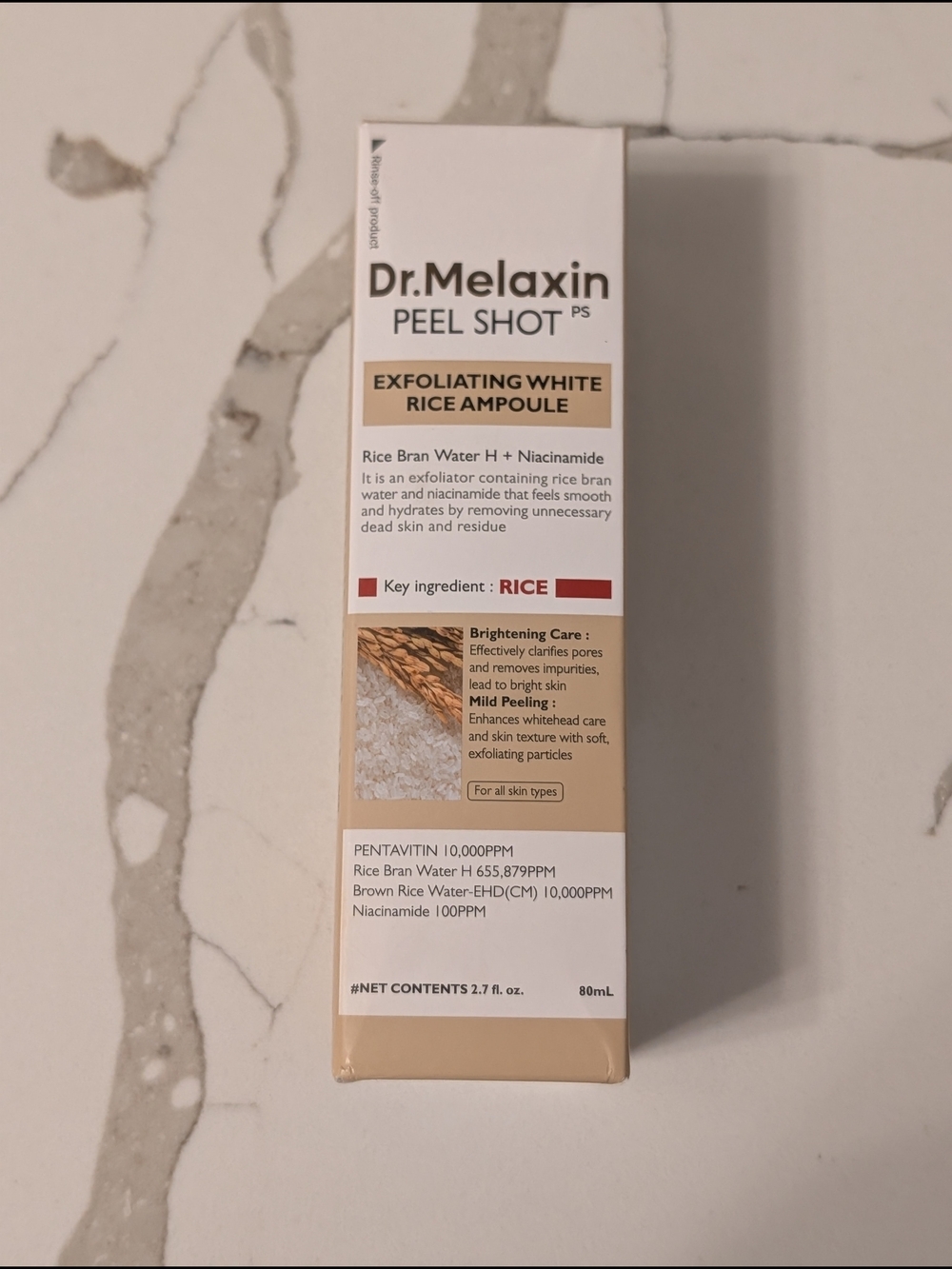 Dr. Melaxin Peel Shot Exfoliating White Rice Ampoule